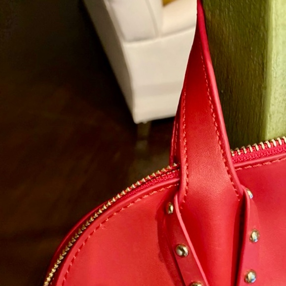 Vibrant Red Bebe Clairee Dome Satchel Bag *see description* - Picture 4 of 10